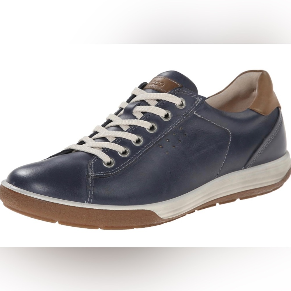 Ecco Women’s Chase Blue Leather Sneakers Size EU 41 - Picture 1 of 10